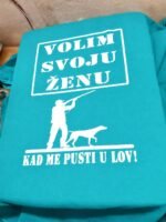 Volim zenu (lovac) – Majica sa štampom – boja: plava