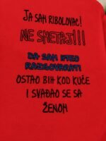 Ne smetaj – Majica sa štampom – boja: crvena