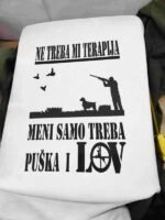 Ne treba mi terapija – Majica sa štampom – boja: bela