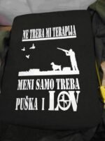 Ne treba mi terapija – Majica sa štampom – boja: crna