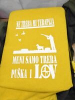Ne treba mi terapija – Majica sa štampom – boja: žuta