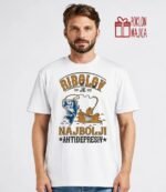 Ribolov je najbolji antidepresiv – Majica sa štampom – boja: bela