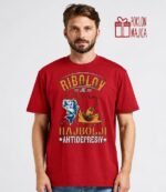 Ribolov je najbolji antidepresiv – Majica sa štampom – boja: crvena
