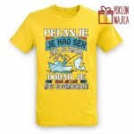Pecanje je kao sex – Majica sa štampom – boja: žuta