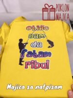 Otiso sam da fatam ribu – Majica sa štampom – boja: žuta