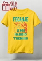 Pecanje je moj kardio trening :) – Majica sa štampom – boja: žuta