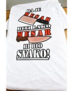 Da je mesar biti lako – Majica sa štampom – boja: bela