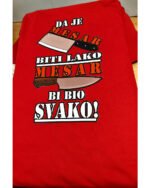 Da je mesar biti lako – Majica sa štampom – boja: crvena