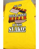 Da je mesar biti lako – Majica sa štampom – boja: žuta