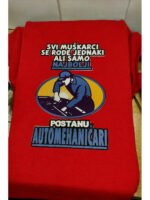 Automehanicar – Majica sa štampom – boja: crvena