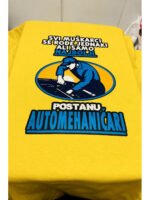 Automehanicar – bela – Majica sa štampom – boja: žuta