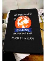 Ne zafrkavaj se sa nervoznim molerom – Majica sa štampom – boja: crna