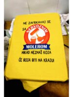 Ne zafrkavaj se sa nervoznim molerom – Majica sa štampom – boja: žuta