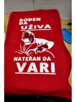 Nateran da vari :) – Majica sa štampom – boja: crvena