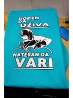 Nateran da vari :) – Majica sa štampom – boja: plava