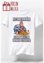 Automehaničar – jedan majstor – Majica sa štampom – boja: bela