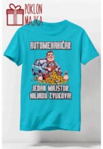 Automehaničar – jedan majstor – Majica sa štampom – boja: plava