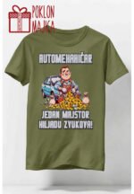 Automehaničar – jedan majstor – Majica sa štampom – boja: zelena