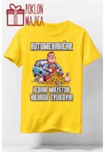 Automehaničar – jedan majstor – Majica sa štampom – boja: žuta