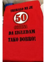 Trebalo mi je 50 godina – Majica sa štampom – boja: crvena