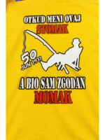 Ribolovac 50. rodjendan – Majica sa štampom – boja: žuta