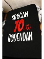Srecan 70ti rodjendan – Majica sa štampom – boja: crna