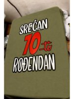 Srecan 70ti rodjendan – Majica sa štampom – boja: zelena
