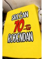 Srecan 70ti rodjendan – Majica sa štampom – boja: žuta