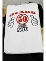 Ovako sa 50 izgleda + ime – Majica sa štampom – boja: bela