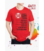 50 godina – Majica sa štampom – boja: crvena