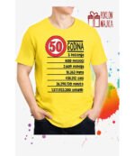 50 godina – Majica sa štampom – boja: žuta