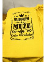 Najboljem mužu za 40ti rodjendan – Majica sa štampom – boja: žuta