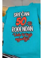 Srećan 50ti rodjendan CRNA – Majica sa štampom – boja: plava