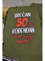 Srećan 50ti rodjendan CRNA – Majica sa štampom – boja: zelena