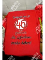 Trebalo mi je 46 godina – Majica sa štampom – boja: crvena