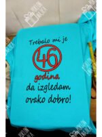 Trebalo mi je 46 godina – Majica sa štampom – boja: plava