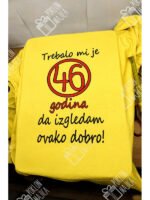 Trebalo mi je 46 godina – Majica sa štampom – boja: žuta