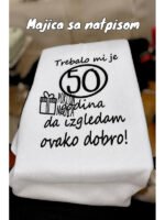 Trebalo mi je 50 pisana V2 – Majica sa štampom – boja: bela