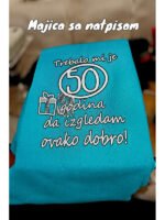 Trebalo mi je 50 pisana V2 – Majica sa štampom – boja: plava