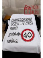 Najbolje godine 40 (crna) – Majica sa štampom – boja: bela