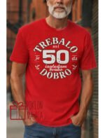 Trebalo mi je 50 vintage – Majica sa štampom – boja: crvena
