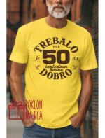 Trebalo mi je 50 vintage – Majica sa štampom – boja: žuta