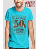 Pola veka iskustva – Majica sa štampom – boja: plava