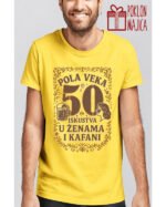 Pola veka iskustva – Majica sa štampom – boja: žuta