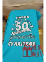 Prvih 50 V2 beli print – Majica sa štampom – boja: plava
