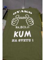 Najbolji kum na svetu – Majica sa štampom – boja: zelena