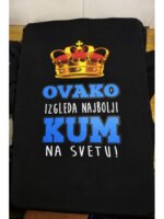 Najbolji kum – Majica sa štampom – boja: crna