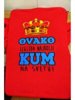 Najbolji kum – Majica sa štampom – boja: crvena