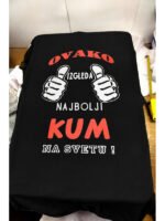 Najbolji kum kuma (bela) – Majica sa štampom – boja: crna