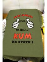 Najbolji kum kuma (bela) – Majica sa štampom – boja: zelena